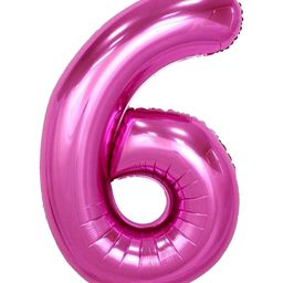 Shopperskart 6 Number Foil Balloon Pink - Height 40.64 cm-20