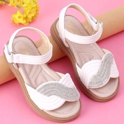 Oh! Pair Sandals with Velcro Closure - White-image-84