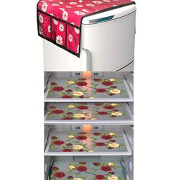 Dakshya Industries Fridge Top Cover and Fridge Mat Combo Set of 5-picture-13