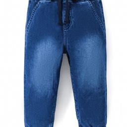 Bonfino Cotton Woven Full Length Solid Pull Up Jeans - Blue-picture-32