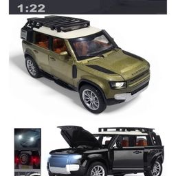 ADKD 1:22 Scale Die Cast Land Rover Defender Car Model Metal Car with Openable Doors & Pull Back with Sound and Light - (Colour May Vary/ Random Color)-23
