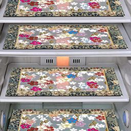 Dakshya Industries Fridge Top Cover and Fridge Mat Combo Set of 5 image 2