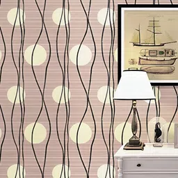 INDIAN ROYALS Yellow Circle With Black Lines Printed Self-Adhesive & Durable Wall Sticker-picture-18