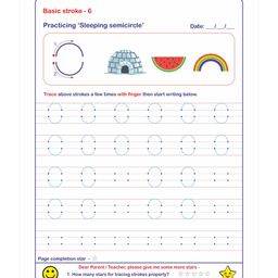 alphabet education Beginners Handwriting Part 1 of 3 Lines Capital Letters and Numbers - English image 3