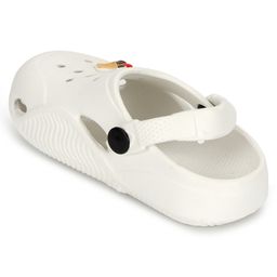 TRUFFLE COLLECTION Perforated Clogs With Mushroom Charms - White image 4