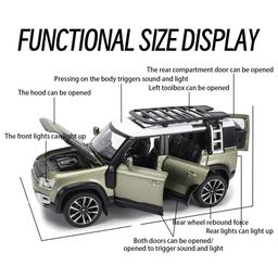 ADKD 1:22 Scale Die Cast Land Rover Defender Car Model Metal Car with Openable Doors & Pull Back with Sound and Light - (Colour May Vary/ Random Color) image 4
