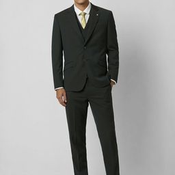 Van Heusen Men Slim-Fit Single-Breasted Three-Piece Formal Suits-image-25