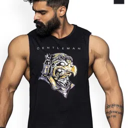 JUARI BE A GENTLEMAN Pack Of 2 Printed Cotton Gym Vests VESGNPGNKCP9WMVC-image-35