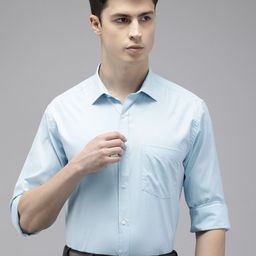 Park Avenue Slim Fit Micro Checked Formal Shirt-image-53