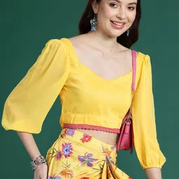 Sangria Floral Print Fusion Co-Ords-image-24