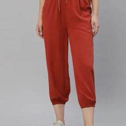 KASSUALLY Rust Regular Fit Mid Rise Joggers-picture-13