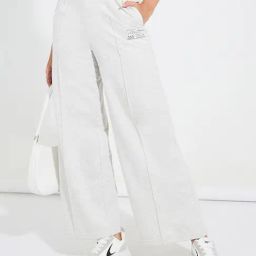 Styli Off White Cotton Blend Relaxed Fit High Rise Trackpants-11