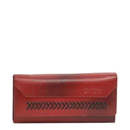 Genwayne Red Textured Wallet for Women-15