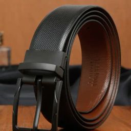 Teakwood Leathers Black & Brown Formal Reversiable Leather Belt-image-52