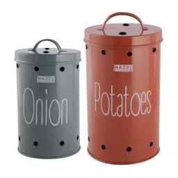 HAZEL Multicolor Galvanized Metal Containers - Set of 2 (1.25L) image 2