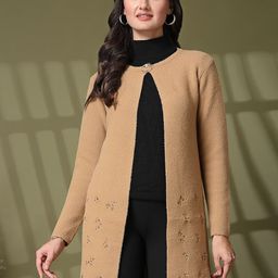 Juelle Women Self Design Longline Shrug-image-30