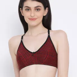 Clovia Red Non Wired Non Padded Full Coverage Bra-image-48