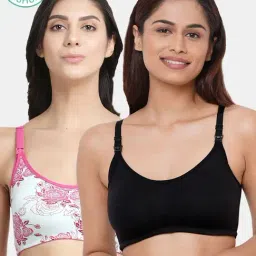 Inner Sense Multicolored Non Wired Non Padded Nursing Bra (Pack Of 2)-image-70