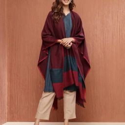 Fabindia MaroonSolidWrap-image-30