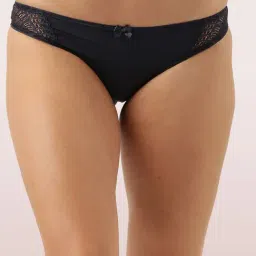 Enamor Navy Lace Bikini Panty-image-5