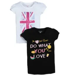 Plum Tree Kids Black & White Printed T-Shirt (Pack Of 2)-image-72