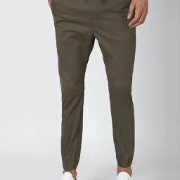 Peter England Brown Cotton Skinny Fit Joggers-picture-49
