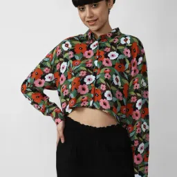 Forever 21 Multicolor Printed Crop Shirt-image-20