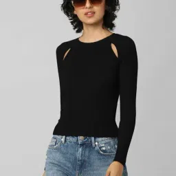 Only Black Round Neck Pullover-10