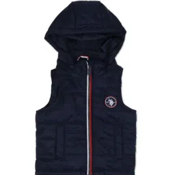 U.S. Polo Assn. Kids Navy Solid Puffer Jacket-image-2