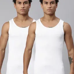 Levi's White Cotton Regular Fit Vest - Pack Of 2-picture-38