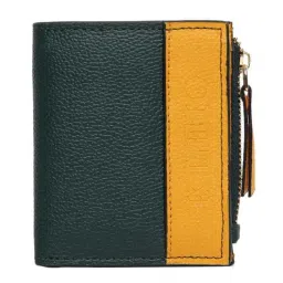 KLEIO Green Solid Bi-Fold Wallet for Women-29