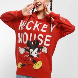 Bewakoof Red Graphic Print Hoodie-picture-12