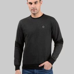 Dollar Charcoal Melange Regular Fit Solid Sweatshirt-picture-14