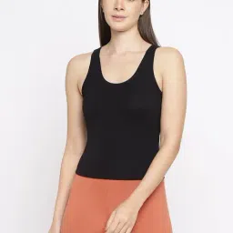 La Intimo Black Solid Camisole-image-68