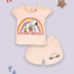 YK X Tinyo Infant Girls Printed Pure Cotton Top with Shorts-picture-37