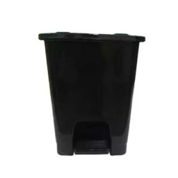 Grassland Pedal Dustbin HDPE Plastic Black 65 L with Lid, GPL1091-45