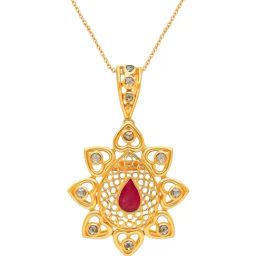 Malabar Gold and Diamonds 22K (916) BIS Hallmark Yellow Gold Pendant for Women-picture-19