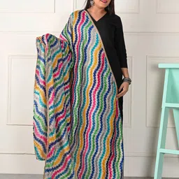 Apratim Printed Cotton Silk Leheriya Dupatta-54