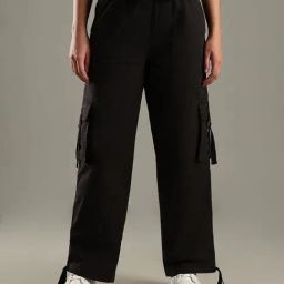 Tommy Hilfiger Black Cotton Relaxed Fit Cargos-picture-39