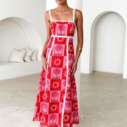 Routes by All About You Women Geometric Print Maxi Dress-image-95