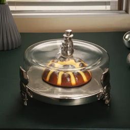 Troveas SilverGlass Cloche with Metal Stand-image-3