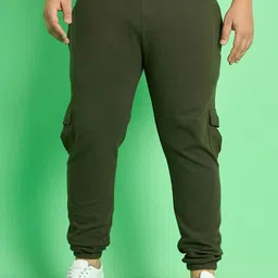 bigbanana Men Anti Odour Regular Fit Mid-Rise Plus Size Joggers-image-4