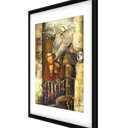 999store Brown & Yellow Abstract Pattern Poster image 3