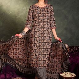 Anouk Women Ethnic Motifs Printed Regular Pure Cotton Kurta with Trousers & Dupatta-16
