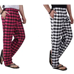 NarNari Women Pack Of 2 Checked Lounge Pants-image-12
