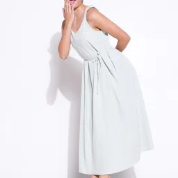 SHOWOFF Women Shoulder Straps A-Line Midi Dress-image-89