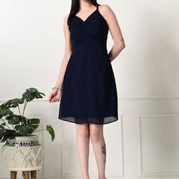 Tushita Crepe Fit & Flare Dress-image-85