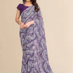 Moda Rapido Purple Printed Poly Georgette Sarees-picture-26