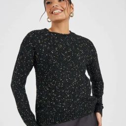 Styli Black Embellished Pullover-34
