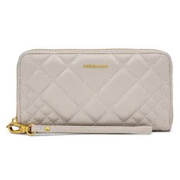 Miraggio Sutton Grey Quilted Medium Zip Around Wallet-image-84